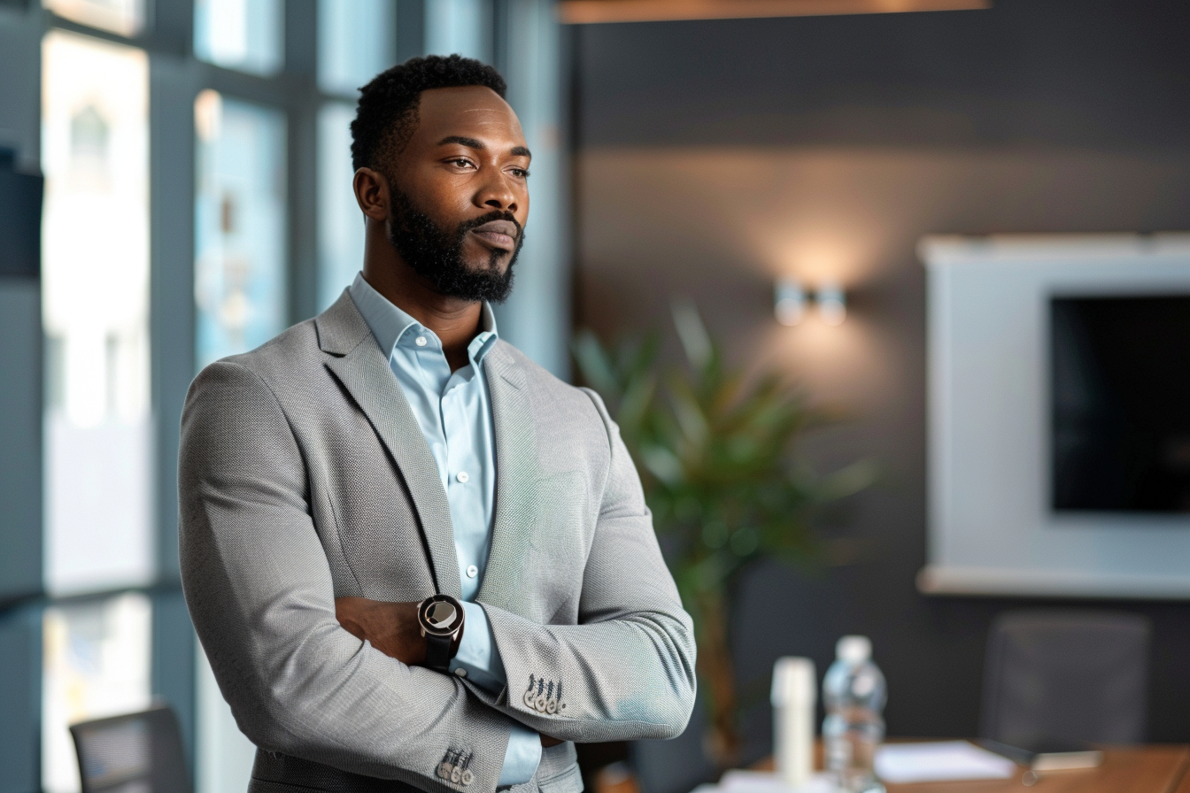 Image gratuite Manager commercial costume gris 5