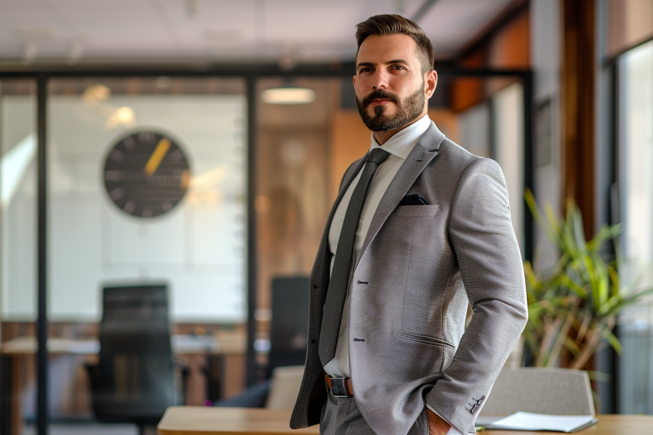 Image gratuite Manager commercial costume gris 6