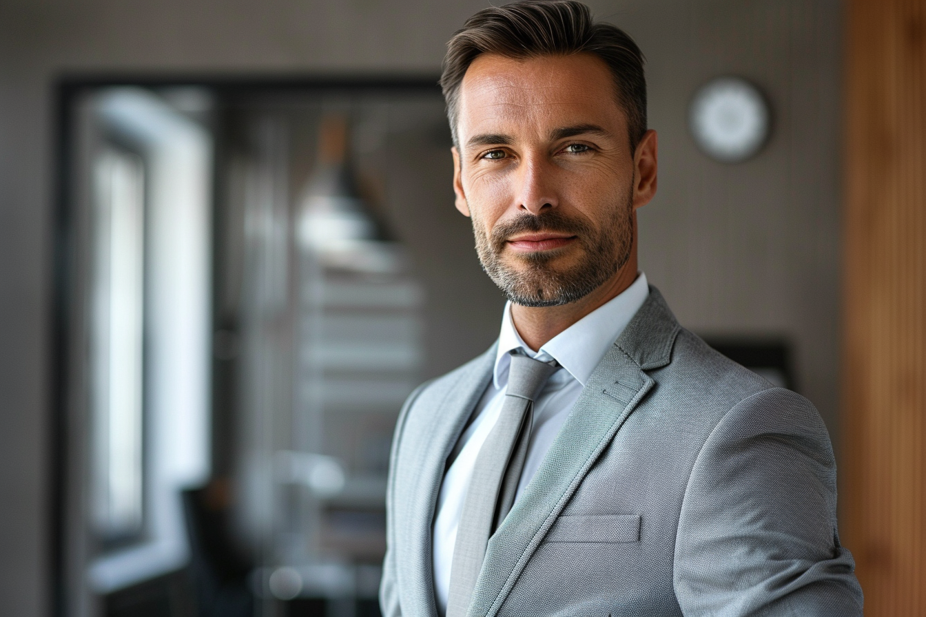 Image gratuite Manager commercial costume gris 7