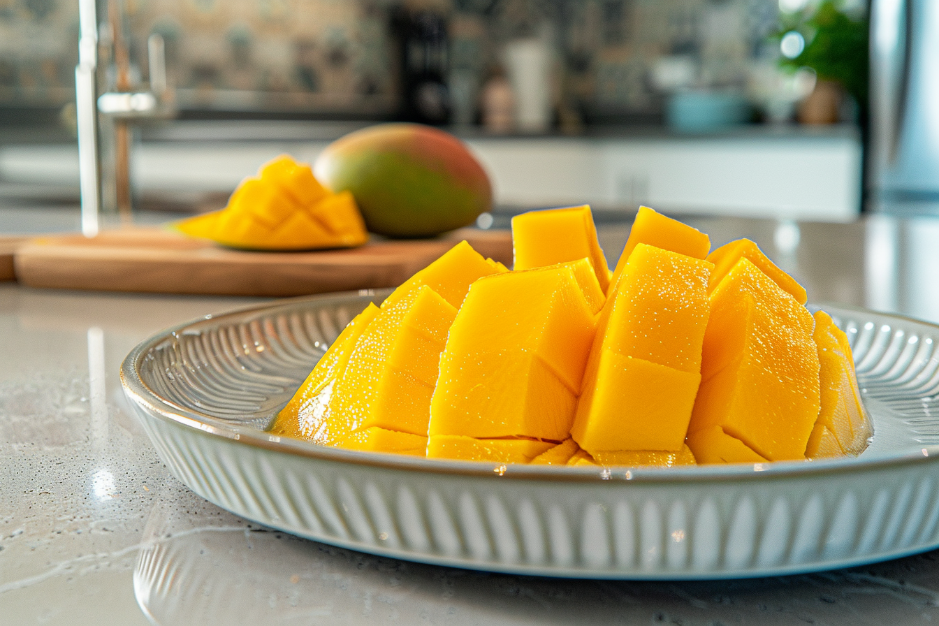 Image gratuite Mangue tranchée en cuisine moderne 2