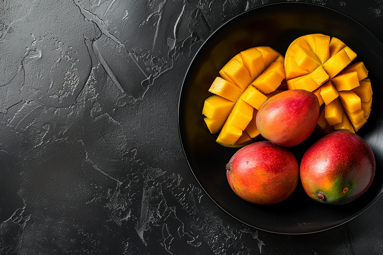 Image gratuite Mangues dans bol noir 5