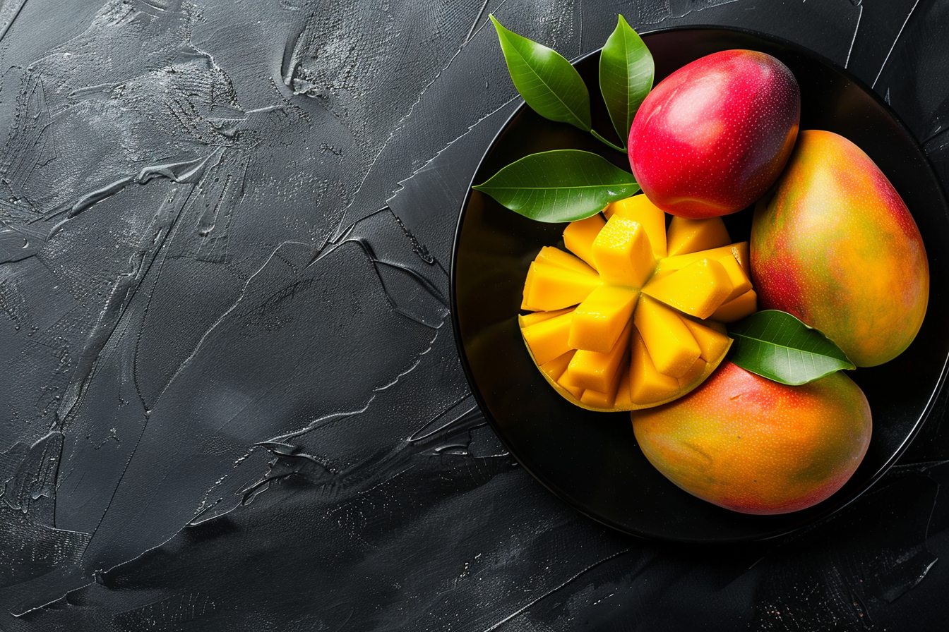 Image gratuite Mangues dans bol noir 6