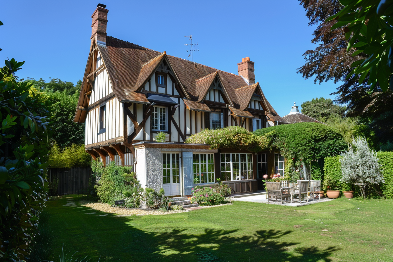 Image gratuite Manoir normand, Deauville, jardins paysagers 2