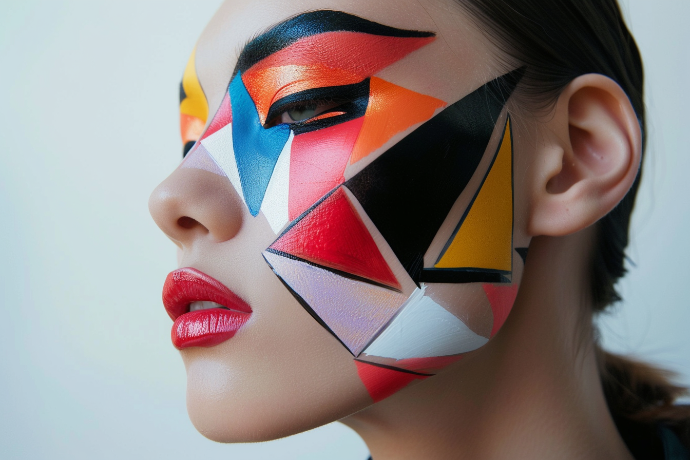 Image gratuite Maquillage géométrique artistique 3