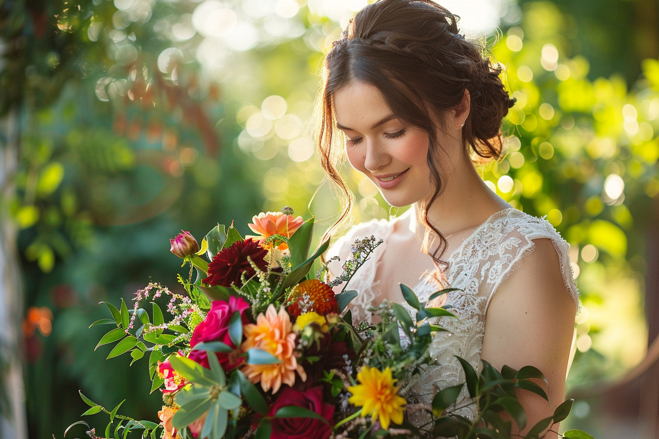 Image gratuite Mariée dans jardin enchanté 2