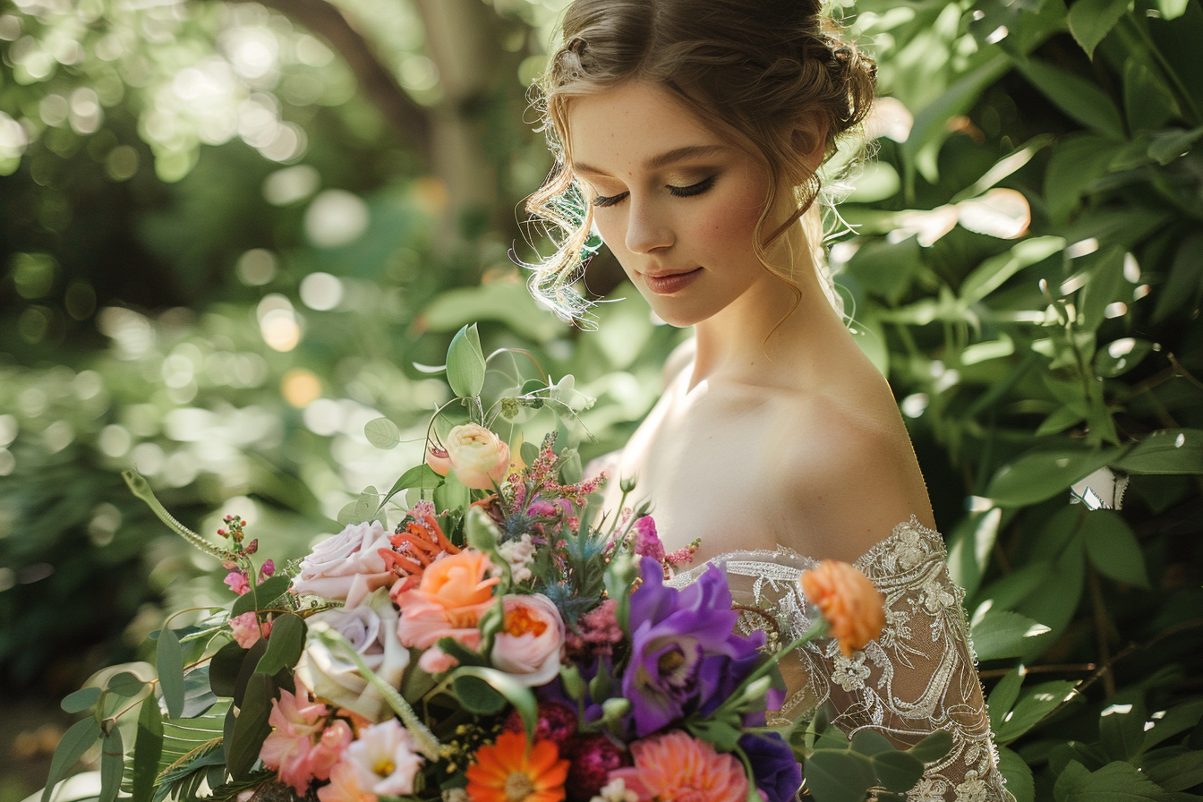Image gratuite Mariée dans jardin enchanté 3