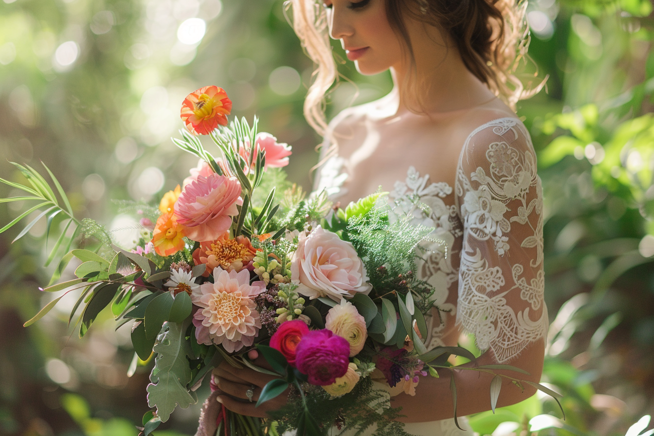 Image gratuite Mariée dans jardin enchanté 4