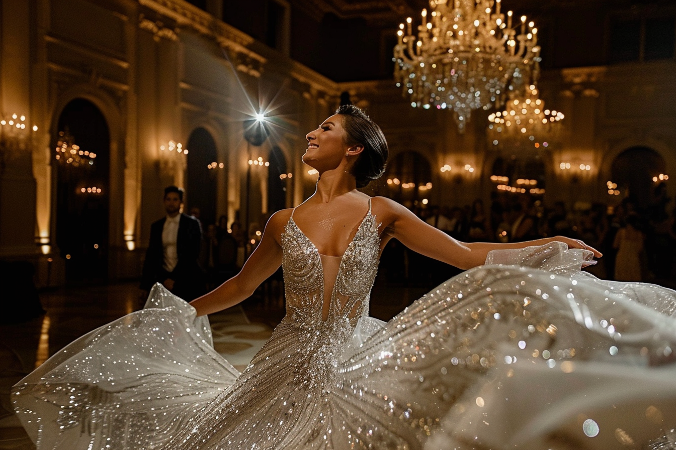 Image gratuite Mariée dans salon de bal 1