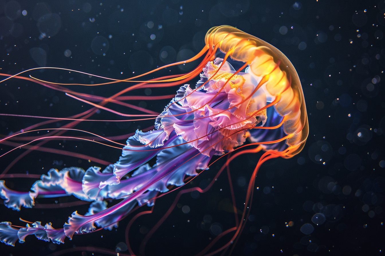 Image gratuite Méduse colorée sous l&rsquo;eau 3