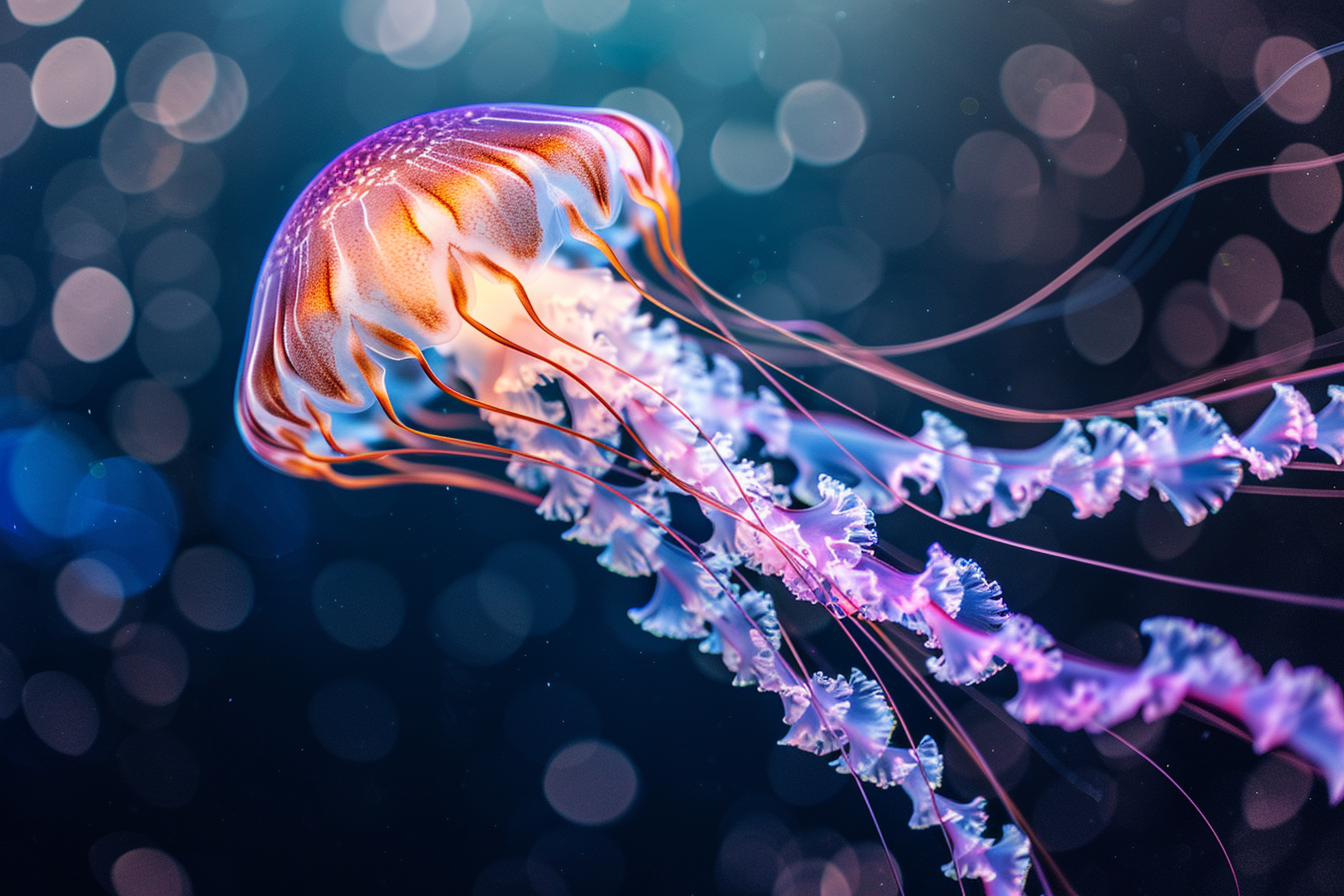 Image gratuite Méduse colorée sous l&rsquo;eau 4