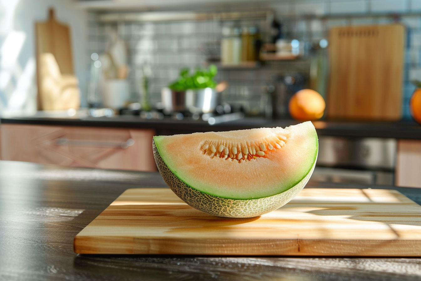 Image gratuite Melon tranché en cuisine moderne 1