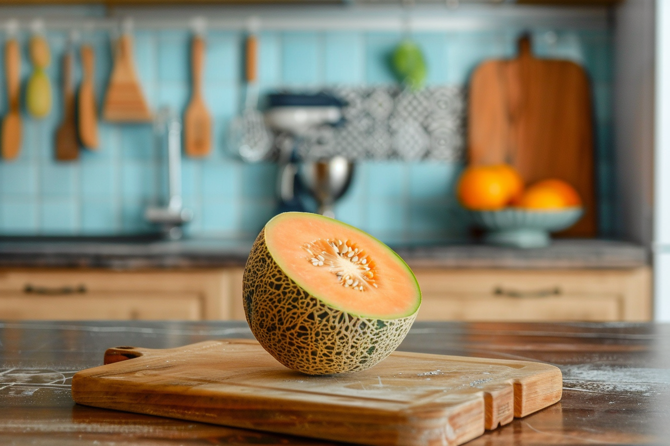 Image gratuite Melon tranché en cuisine moderne 2