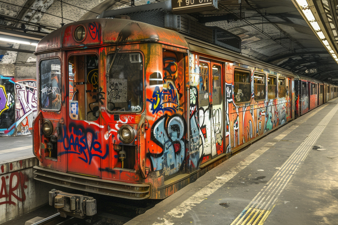 Image gratuite Métro vintage en station 2