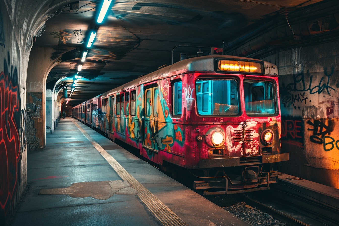 Image gratuite Métro vintage en station 3
