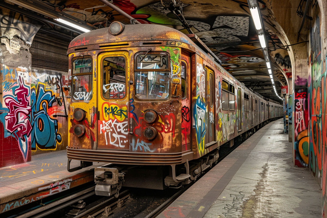 Image gratuite Métro vintage en station 4