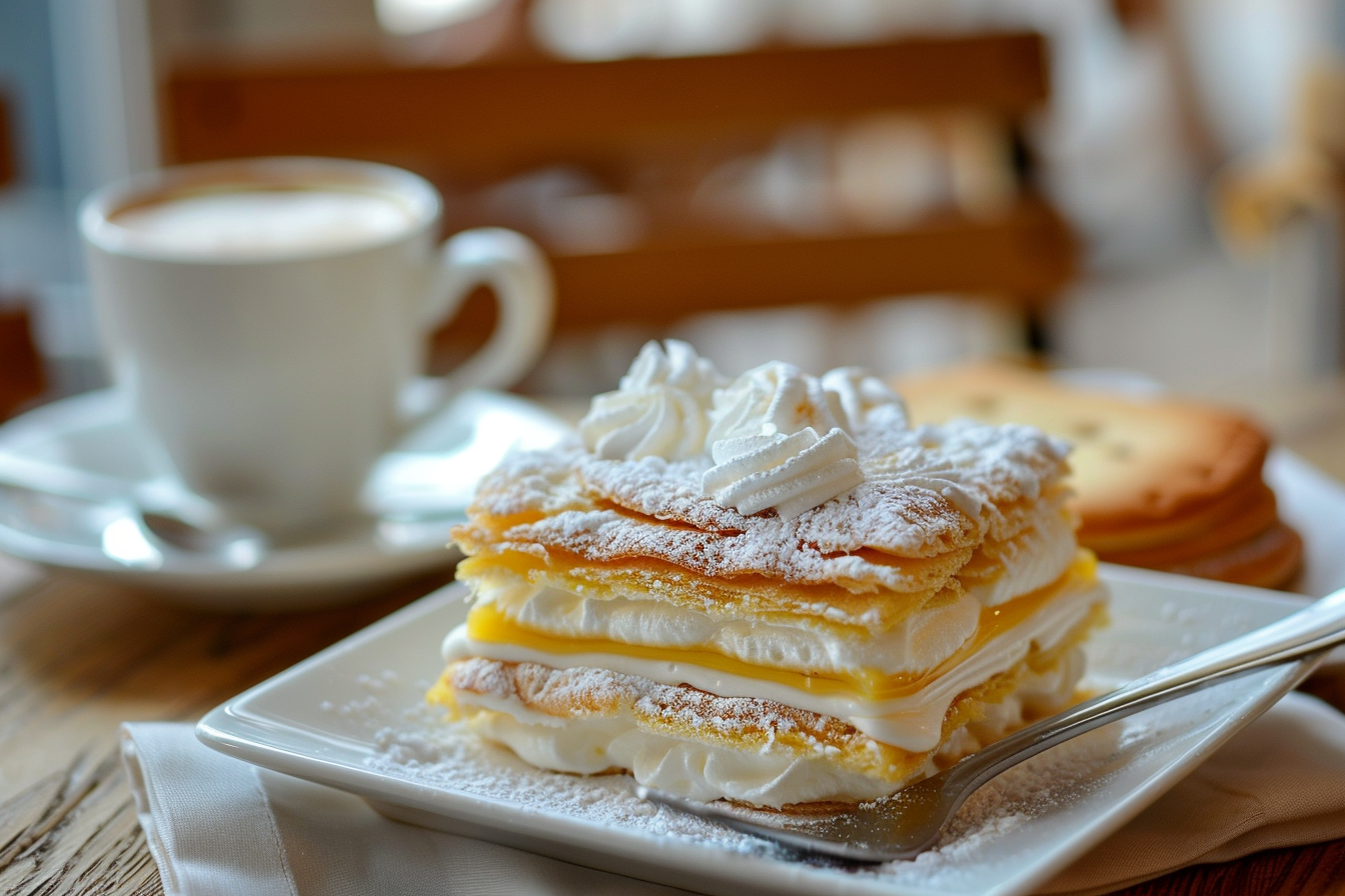 Image gratuite Mille-feuille et café 1
