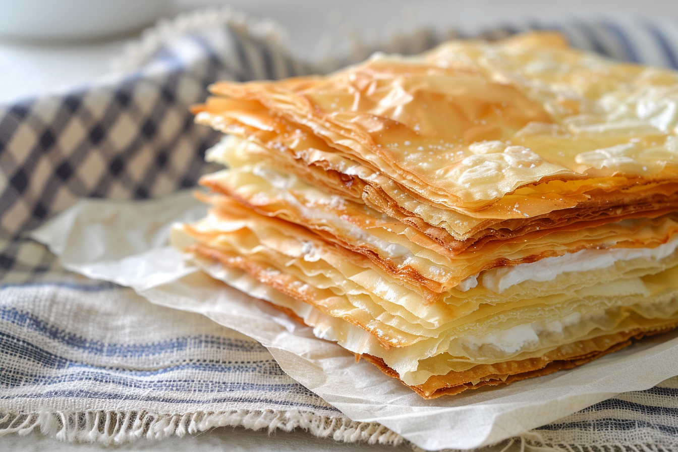 Image gratuite Mille-feuilles crème vanille 1