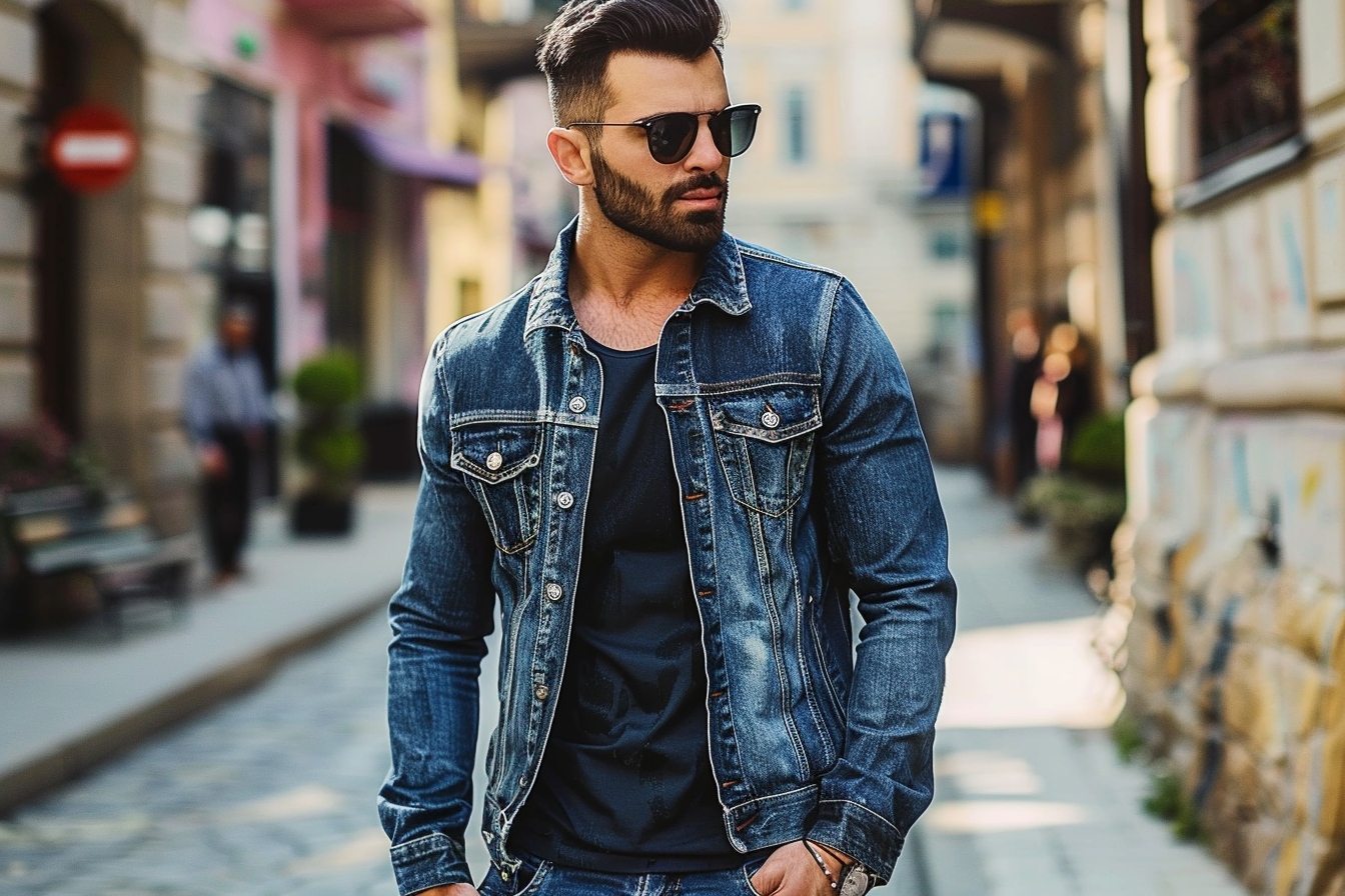 Image gratuite Mode urbaine tendance homme veste jean 1