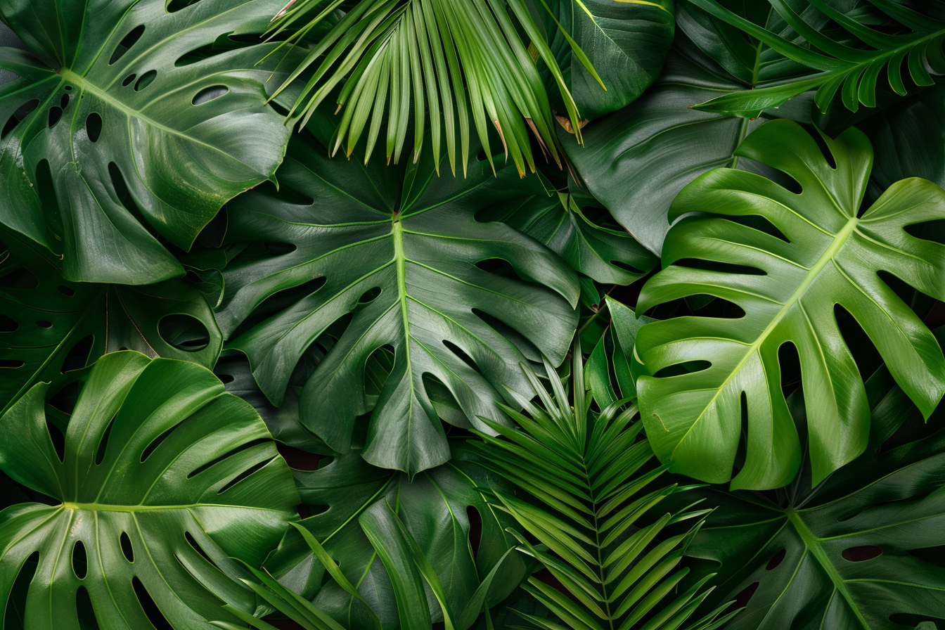 Image gratuite Motif de feuillage tropical luxuriant 2