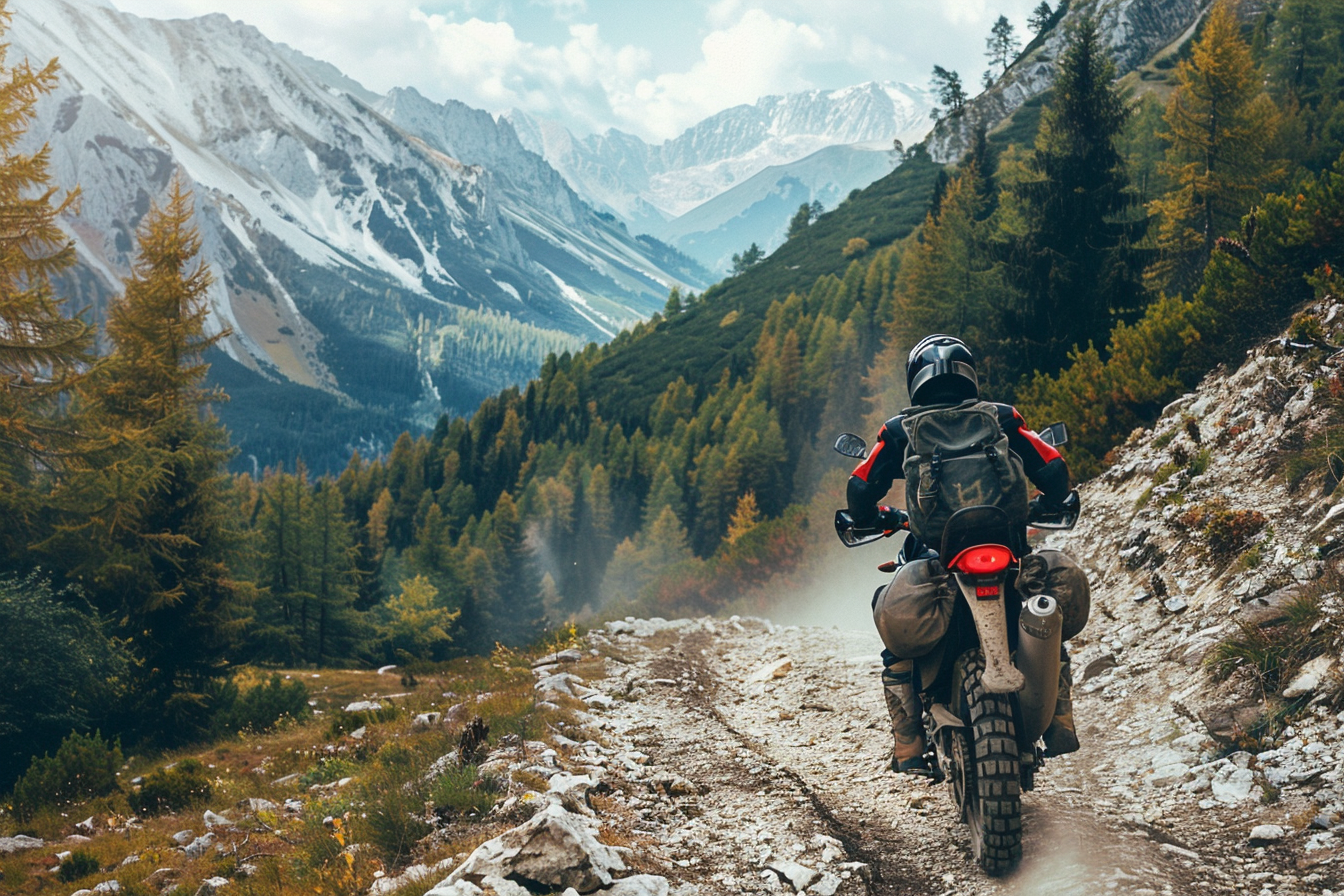Image gratuite Moto tout-terrain en montagne 1