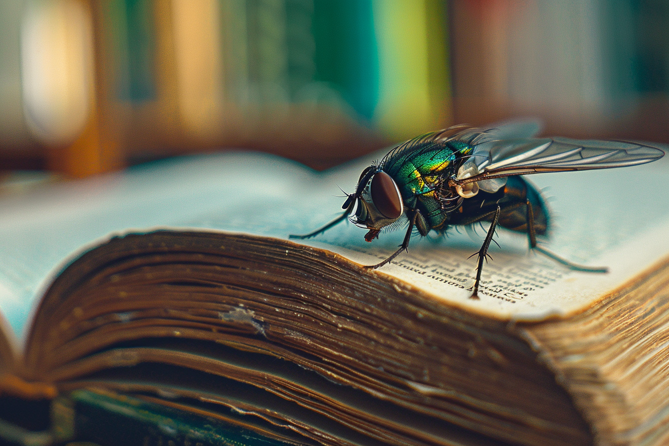 Image gratuite Mouche sur un livre 1