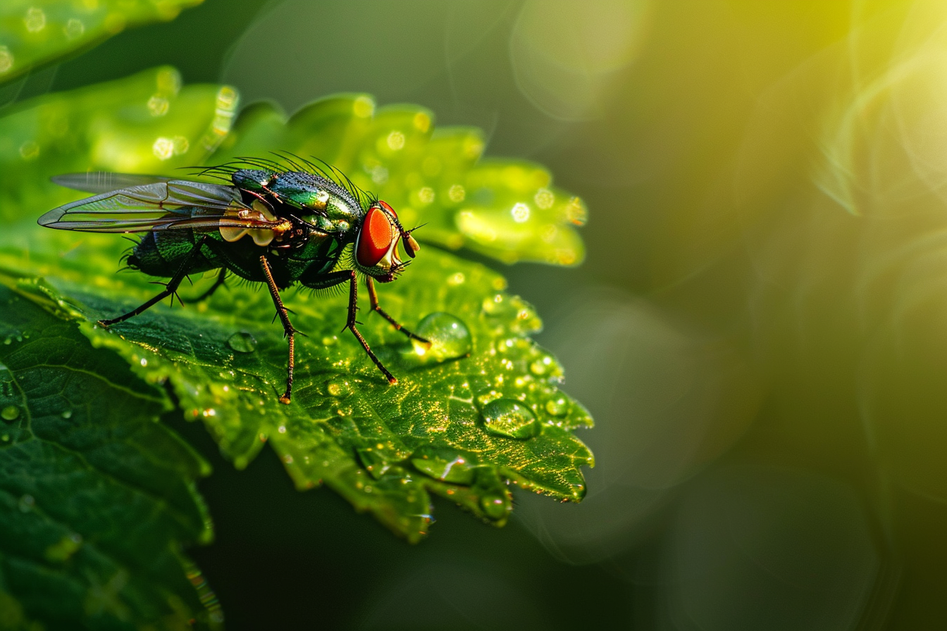 Image gratuite Mouche sur une feuille 1