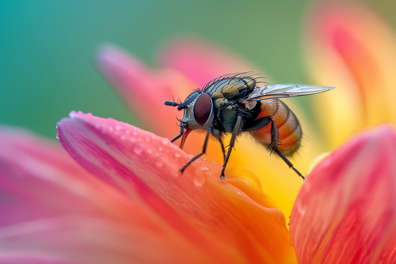 Image gratuite Mouche sur une fleur 1