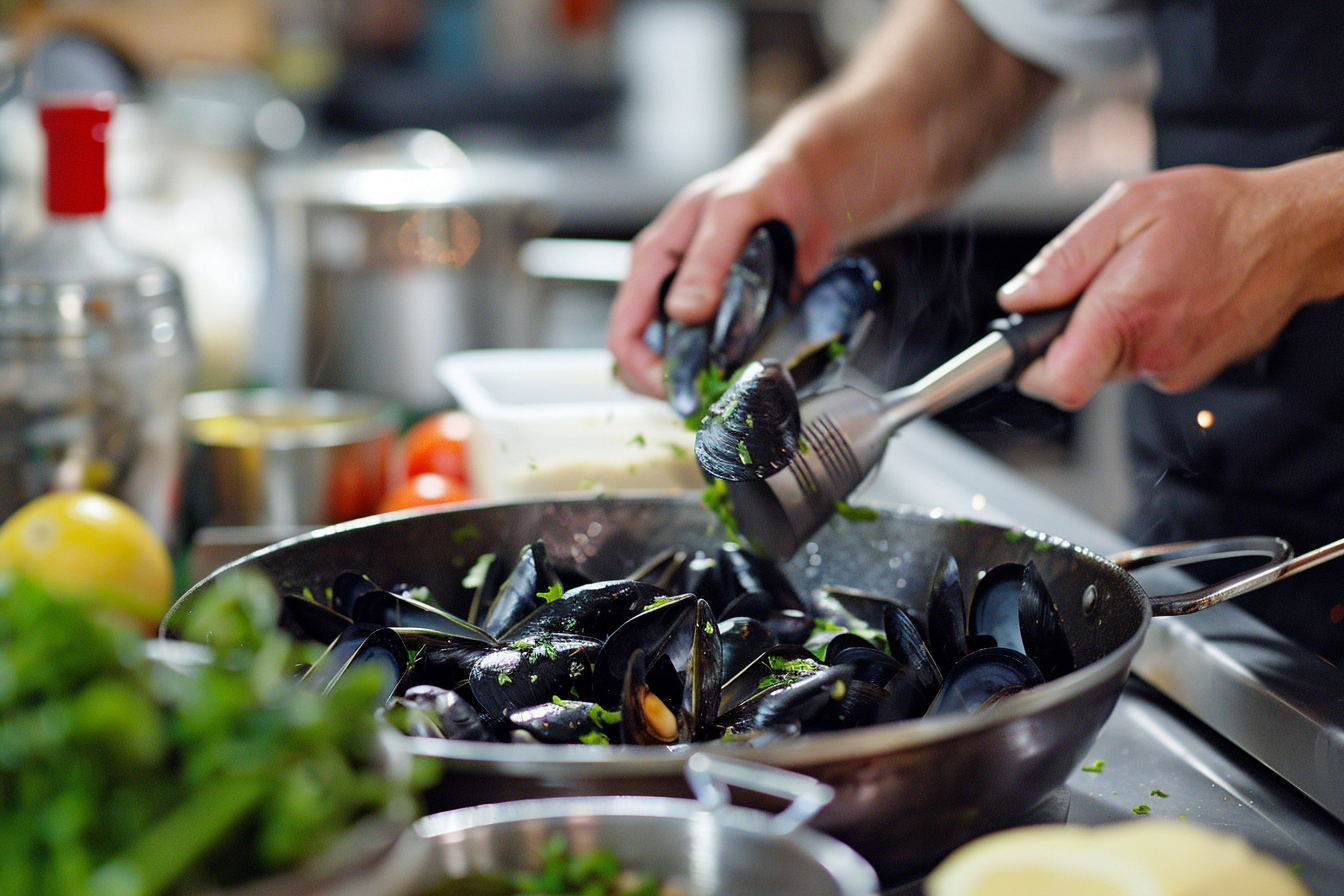 Image gratuite Moules préparées en cuisine moderne 1