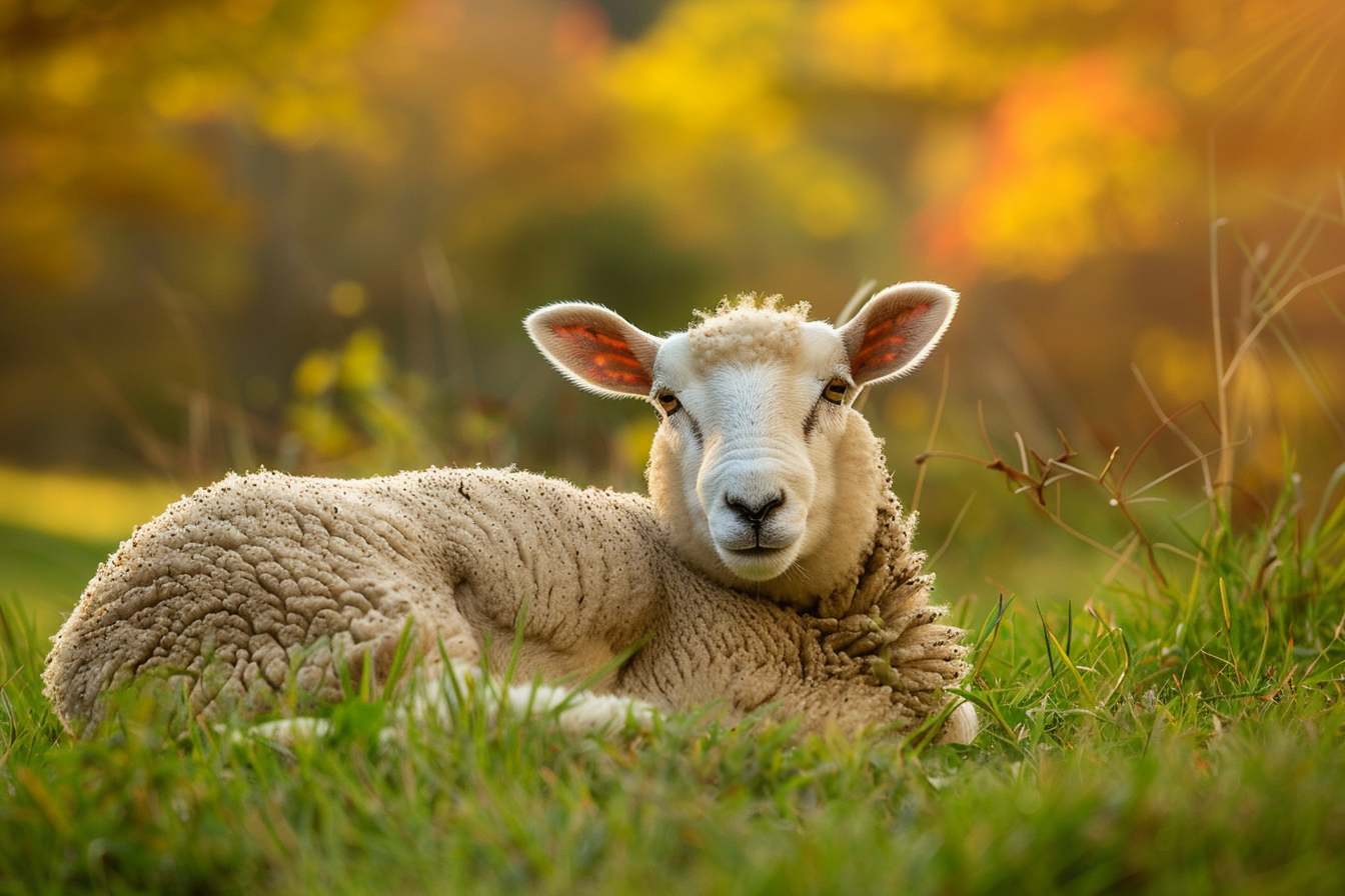 Image gratuite Mouton dans pâturage luxuriant 2