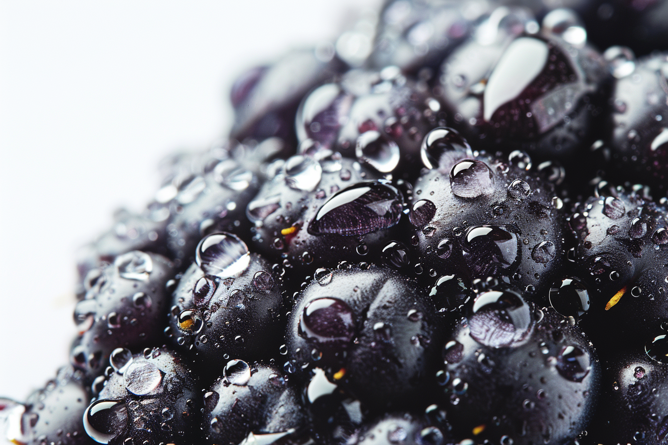 Image gratuite Mûre avec gouttelettes d&rsquo;eau 1