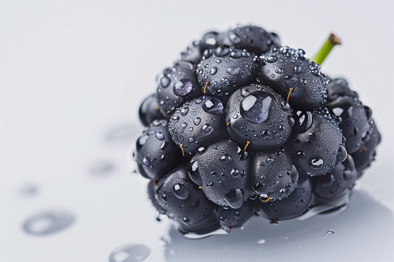 Image gratuite Mûre avec gouttelettes d&rsquo;eau 2