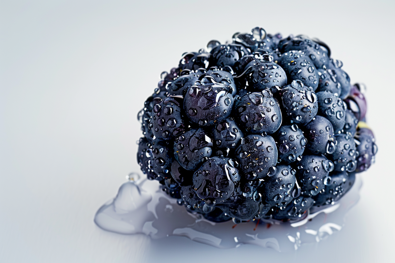 Image gratuite Mûre avec gouttelettes d&rsquo;eau 3
