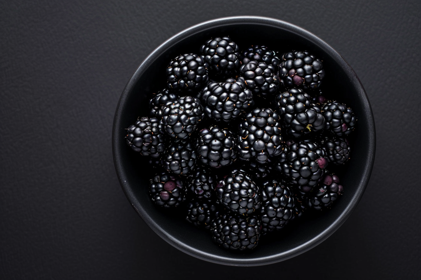 Image gratuite Mûres dans bol noir 3