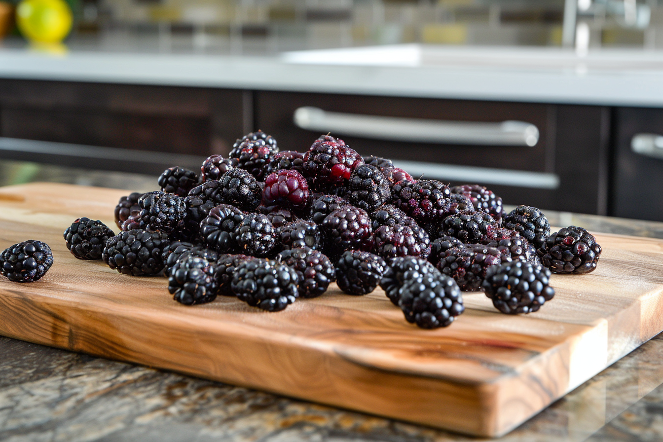 Image gratuite Mûres tranchées en cuisine moderne 1