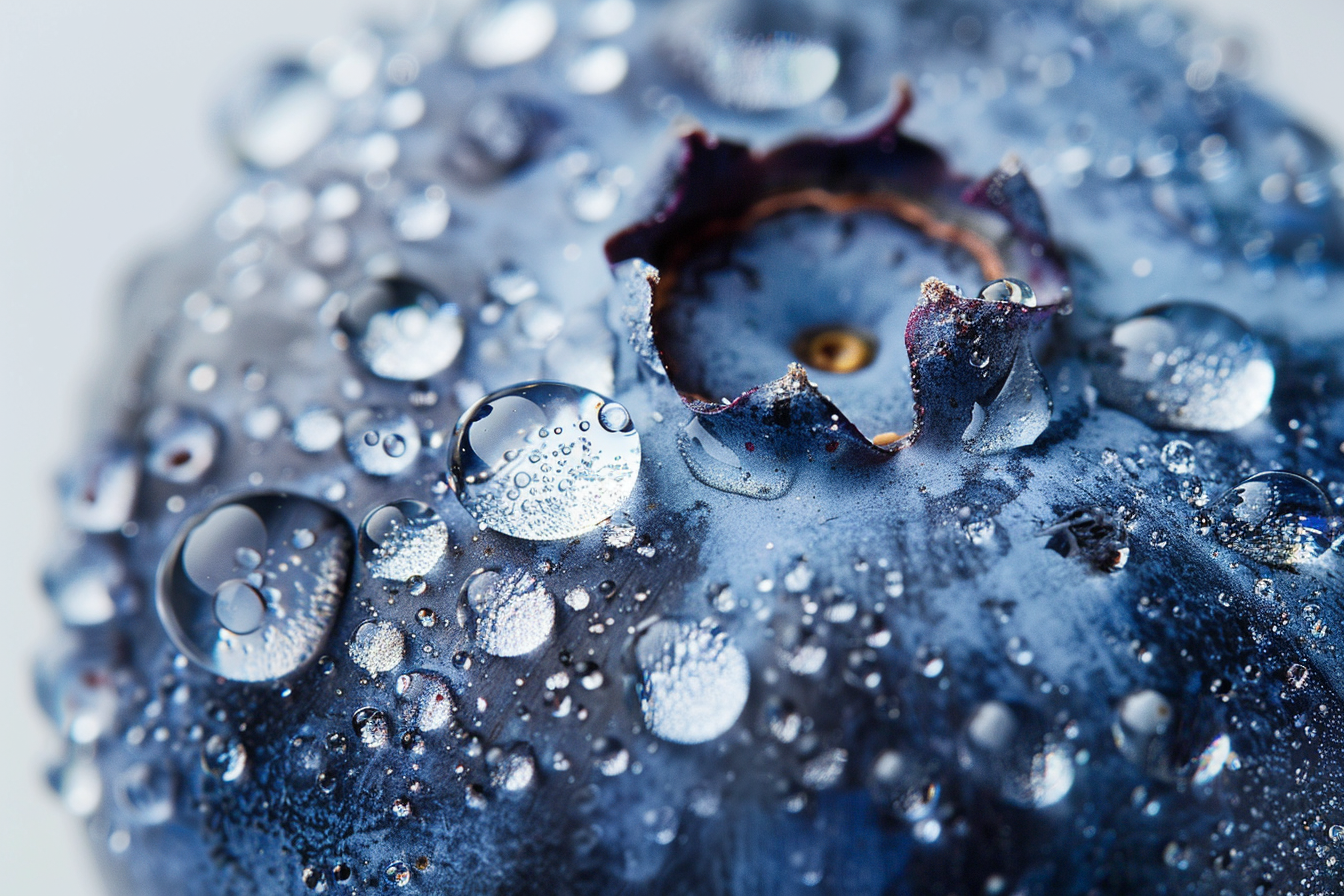 Image gratuite Myrtille avec gouttelettes d&rsquo;eau 1