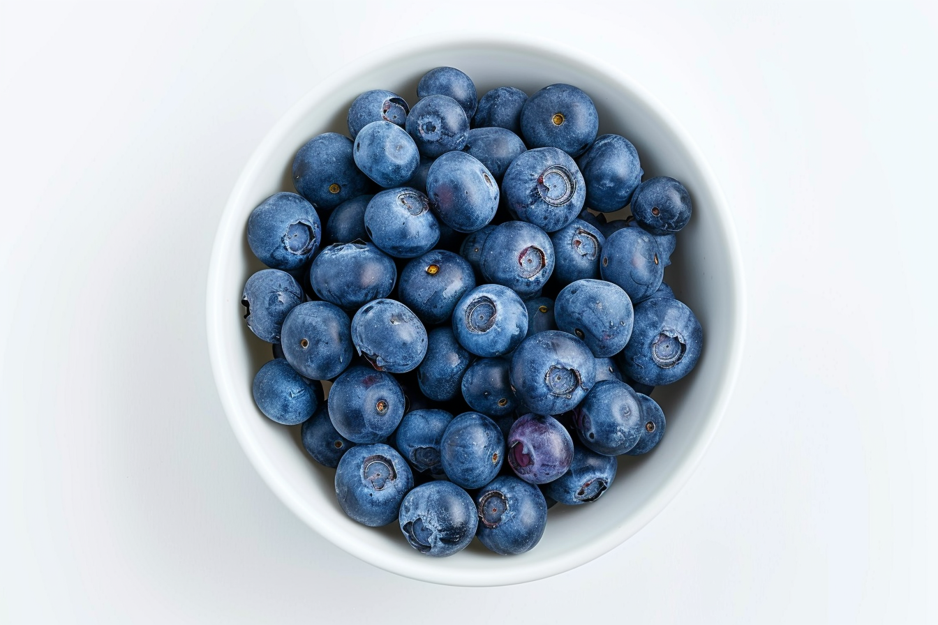 Image gratuite Myrtilles dans bol blanc 1
