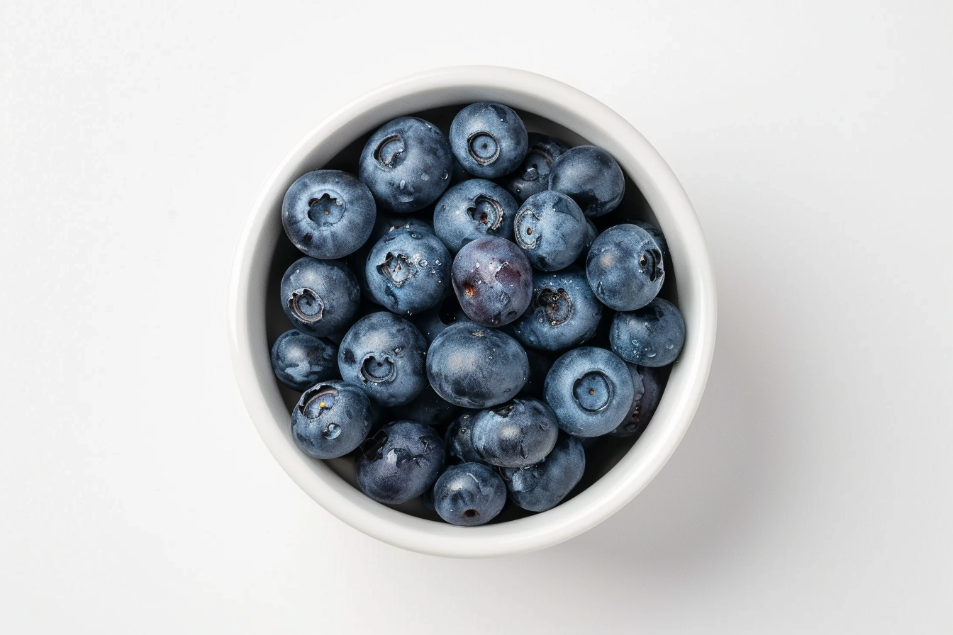 Image gratuite Myrtilles dans bol blanc 3