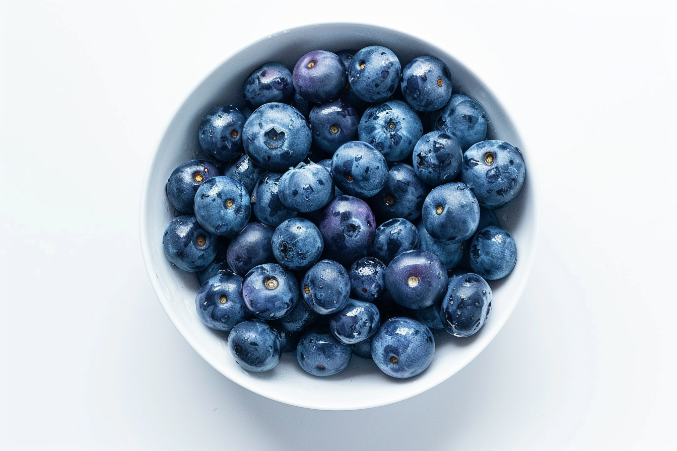 Image gratuite Myrtilles dans bol blanc 5