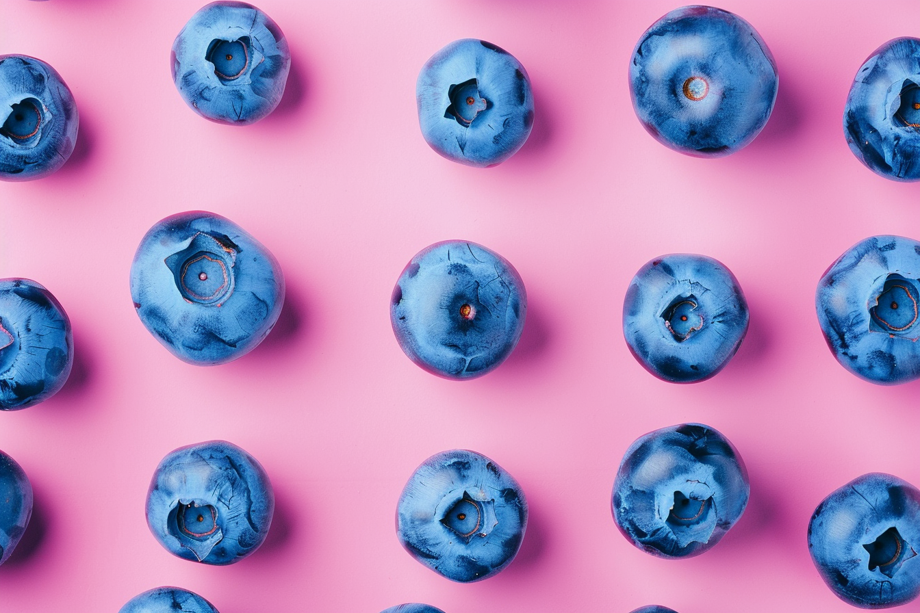 Image gratuite Myrtilles sur fond pastel 4