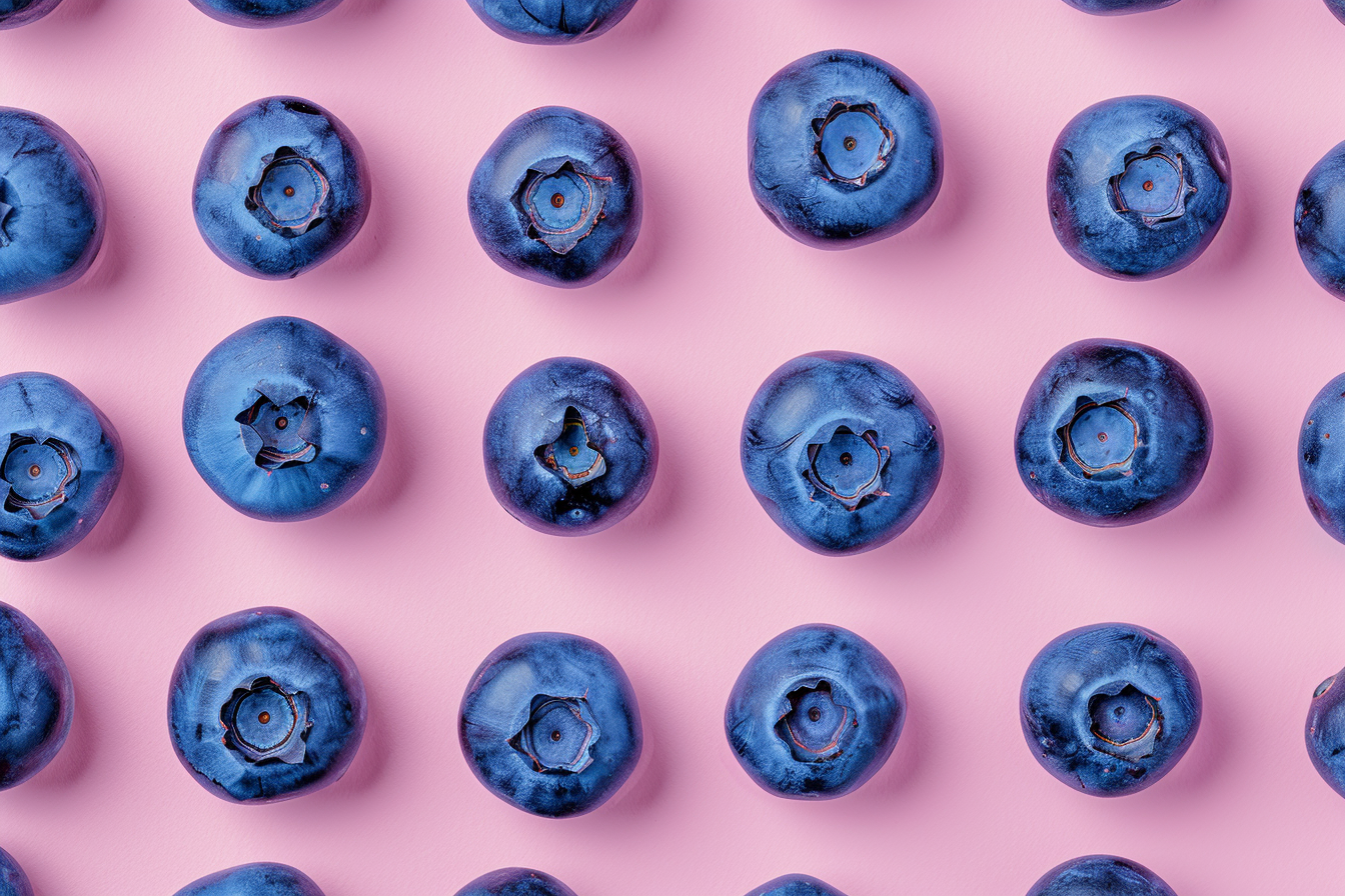 Image gratuite Myrtilles sur fond pastel 5