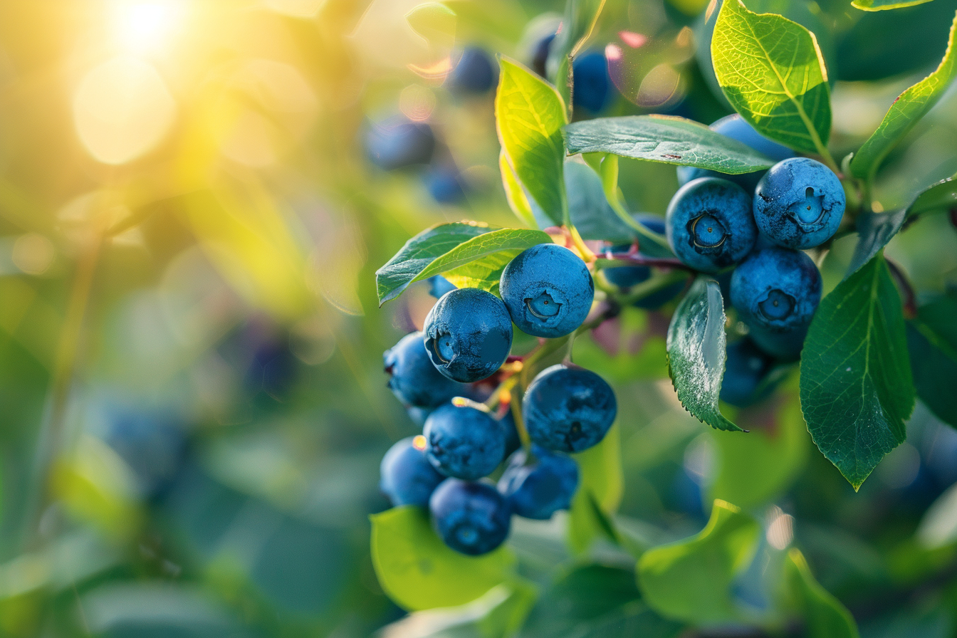Image gratuite Myrtilles suspendues sur buisson dans jardin ensoleillé 9