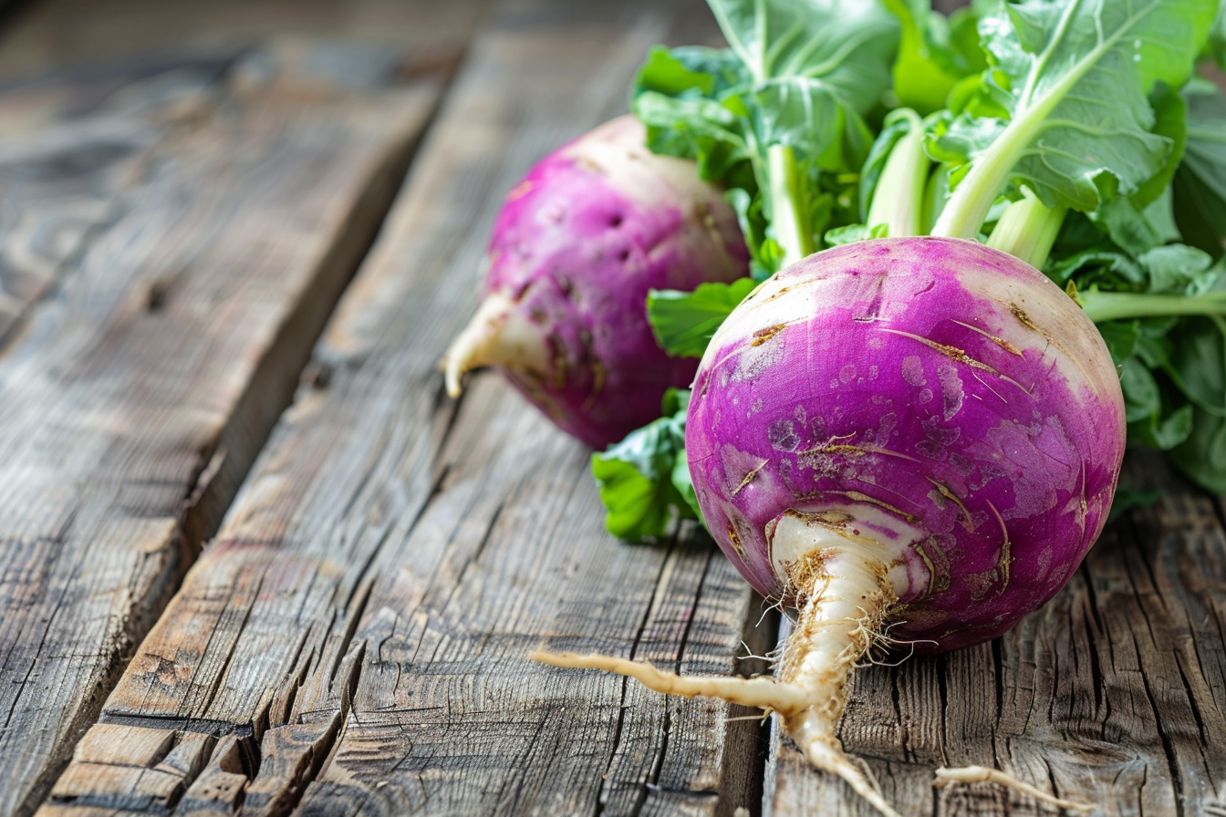 Image gratuite Navet sur table en bois 1