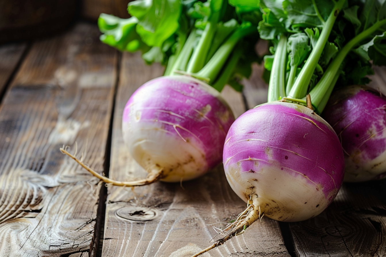 Image gratuite Navet sur table en bois 2