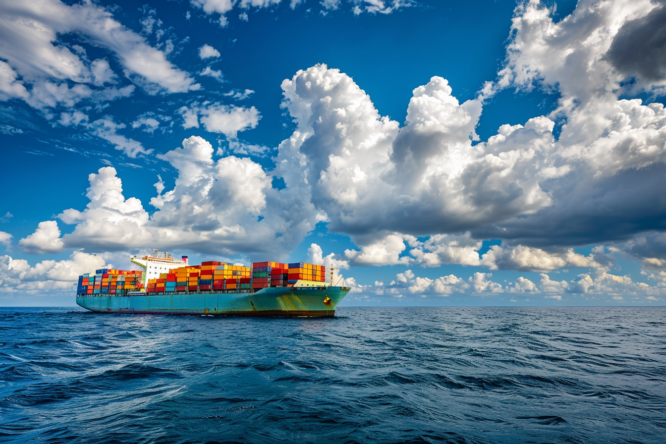 Image gratuite Navire cargo en mer 1