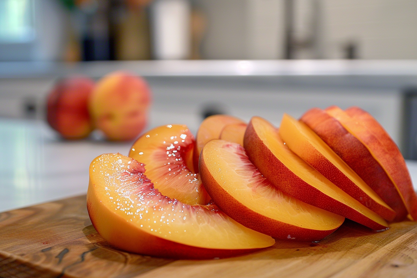 Image gratuite Nectarine tranchée en cuisine moderne 8