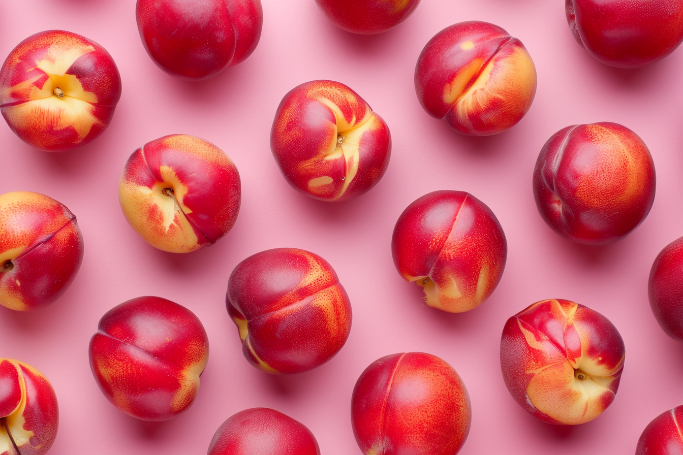 Image gratuite Nectarines sur fond pastel 4