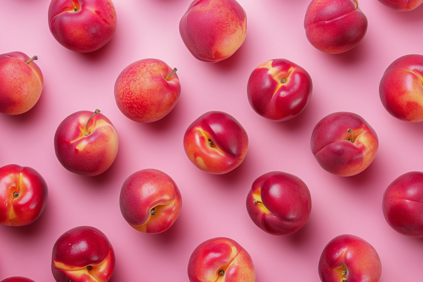 Image gratuite Nectarines sur fond pastel 5