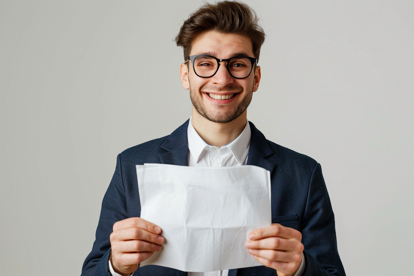 Image gratuite Notaire tenant document juridique 1