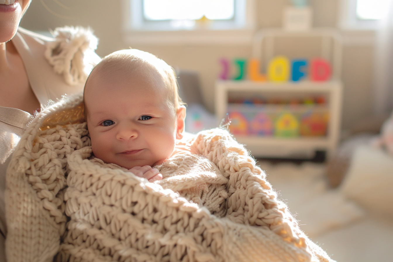 Image gratuite Nouveau-né dans les bras d&rsquo;un parent 1