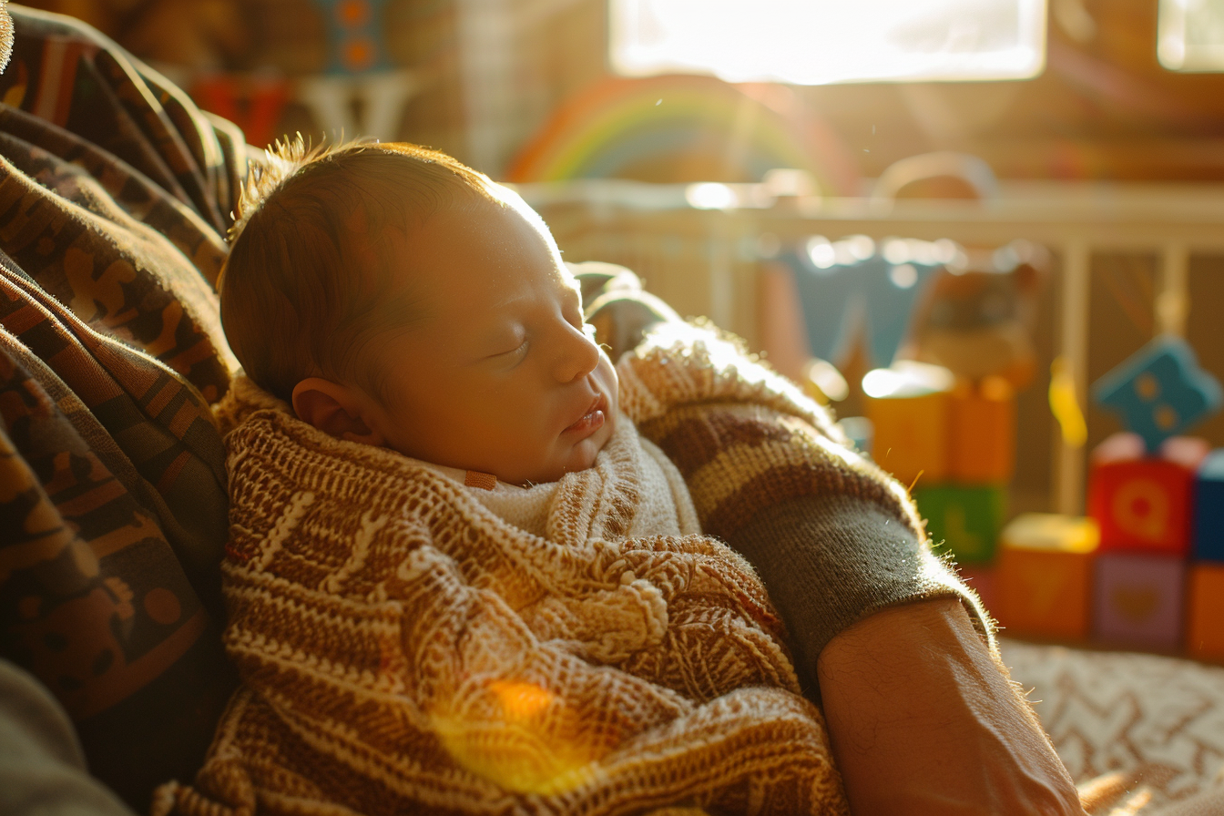 Image gratuite Nouveau-né dans les bras d&rsquo;un parent 4